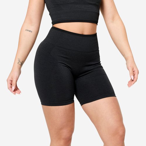 Domyos Shorts Damen seamless Krafttraining - schwarz