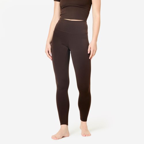 Domyos Leggings Yoga Pilates weich dehnbar - Breathe braun