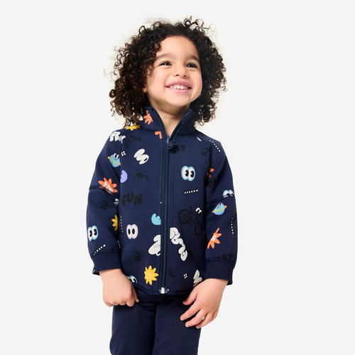 Domyos Trainingsjacke Kinder wendbar - marineblau