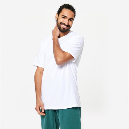 Domyos Gebraucht - T-Shirt Herren Rundhalsausschnitt - weiß  - GUT