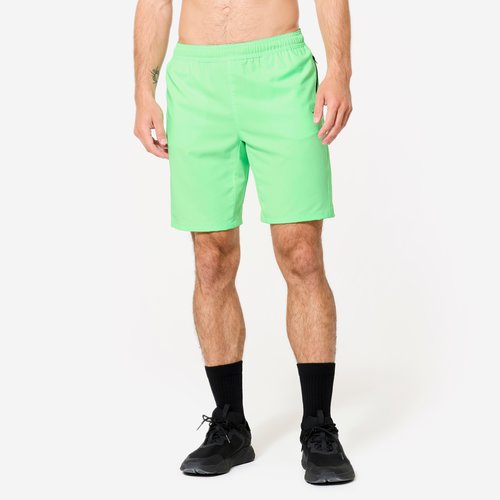 Domyos Shorts Reißverschlusstaschen - neongrün