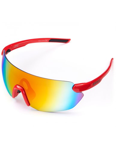 Briko Sportbrille Starlight 3 Lenses Crimson Red Gold Mirror Cat 3  Yellow Cat 1  Clear Cat 0 Brillenfassung  Sportbrillen