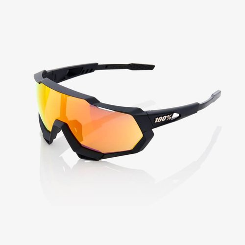 100 Percent Speedtrap Soft Tact Brille schwarz / rot Spiegellinse HD Multilayer