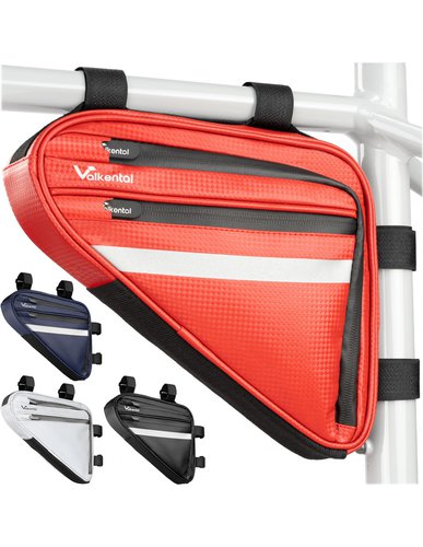 Valkental Triangel Bag - Praktische Rahmentasche mit viel Platz, rot Taschenvariante - Rahmentasche,