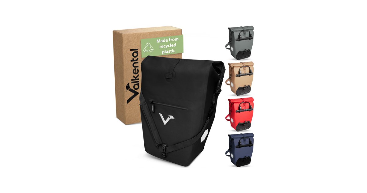 Valkental Gepäckträgertasche Trunk Bag Schwarz Mit Rucksackfunktion
