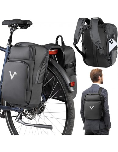 Valkental ValkBusiness 3in1 Fahrradtasche mit intelligentem Fächersystem Taschenvariante - Gepäckträgertaschen,