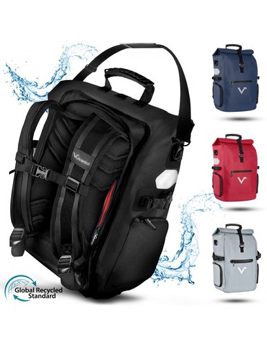 Valkental ValkPro 3in1 Fahrradtasche - hochfunktionales Multitalent, schwarz Taschenvariante - Gepäckträgertaschen,