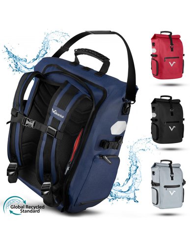 Valkental ValkPro 3in1 Fahrradtasche - hochfunktionales Multitalent, blau Taschenvariante - Gepäckträgertaschen,