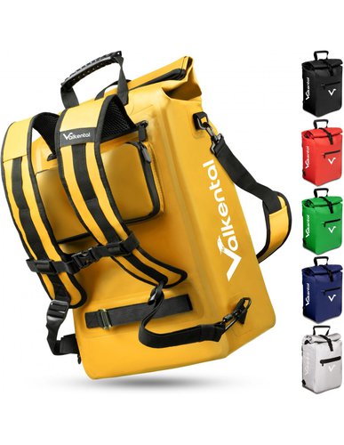 Valkental ValkOne 3in1 Fahrradtasche - perfekt für deinen Alltag, gelb Taschenvariante - Gepäckträgertaschen,