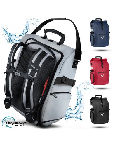 Valkental ValkPro 3in1 Fahrradtasche - hochfunktionales Multitalent, grau reflektierend Taschenvariante - Gepäckträgertaschen,