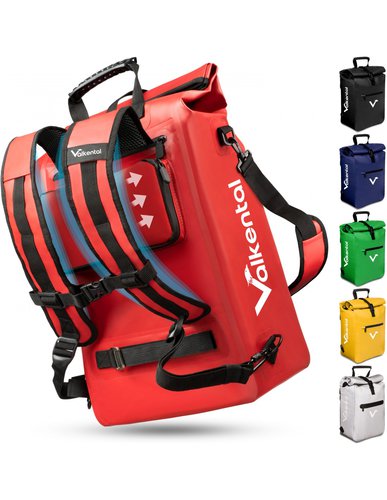 Valkental ValkOne 3in1 Fahrradtasche - perfekt für deinen Alltag, rot Taschenvariante - Gepäckträgertaschen,