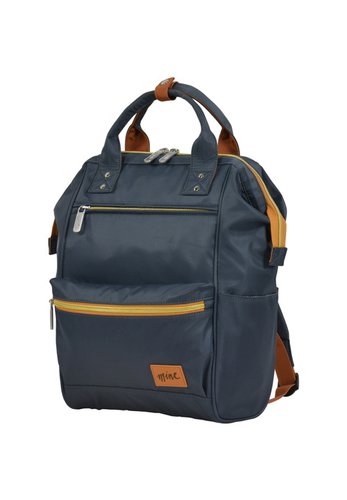 Mine Mine Freizeitrucksack "Brombeere", Polyamid, RFID, 13" Tabletfach, blaugrau