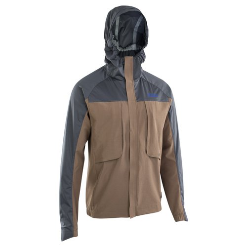 Ion Shelter Hybrid 3L Fahrrad Wind  Regenjacke braungrau 2022 XXS 44