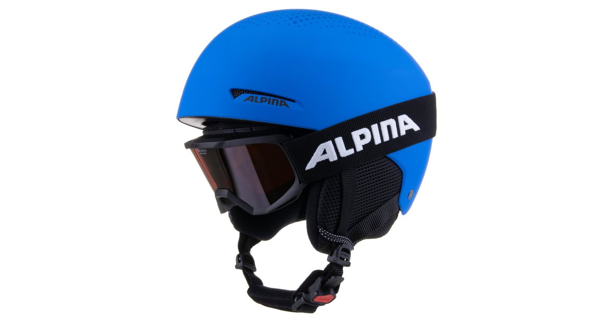 ALPINA ZUPO Set Casque Ski Enfant + Lunettes Piney - Light Rose Matt 48-52 Cm