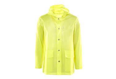 Rains ltd kurzer mantel mit kapuze foggy neon yellow