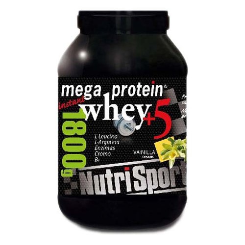 Nutrisport Mega Protein 1.8kg Vanilla Schwarz