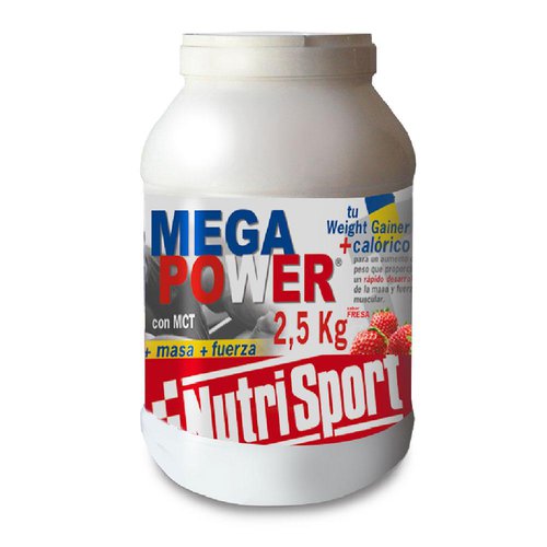 Nutrisport Megapower 2.5kg Strawberry Weiß