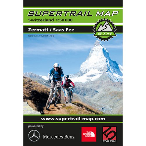 Supertrail Map Zermatt / Saas Fee - MTB