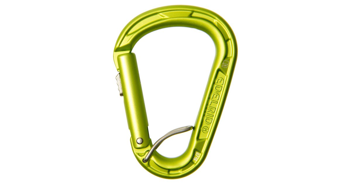 Edelrid HMS Karabiner Strike Slider - Professioneller Kletterkarabiner Mit Sicherung