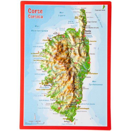 Georelief 3D Reliefpostkarte Korsika