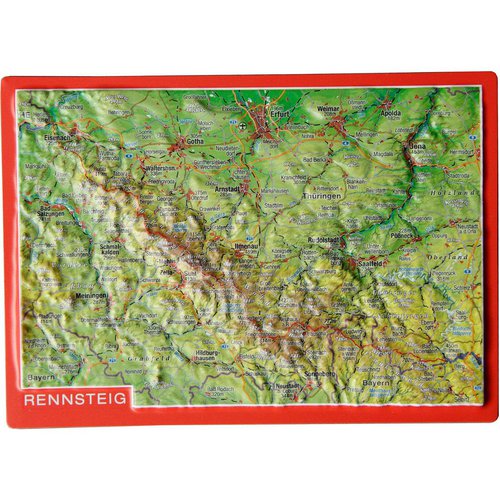 Georelief 3D Reliefpostkarte Rennsteig