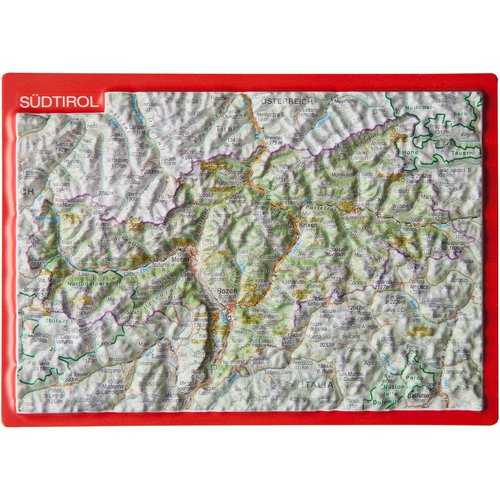 Georelief 3D Reliefpostkarte Südtirol