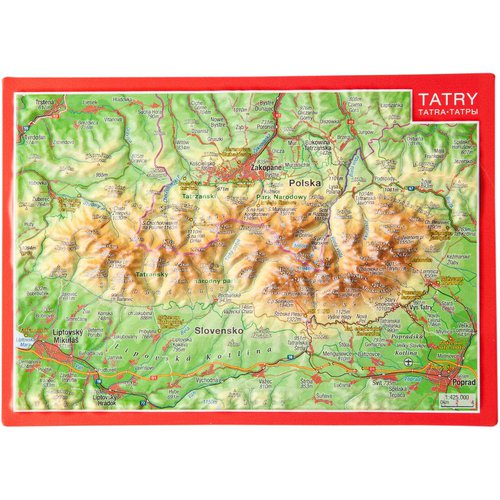 Georelief 3D Reliefpostkarte Tatra