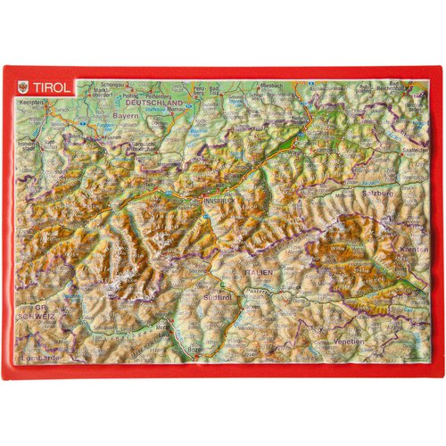 Georelief 3D Reliefpostkarte Tirol