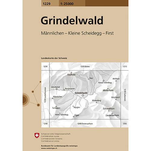 Swisstopo Grindelwald 1229 Landeskarte 1:25 000
