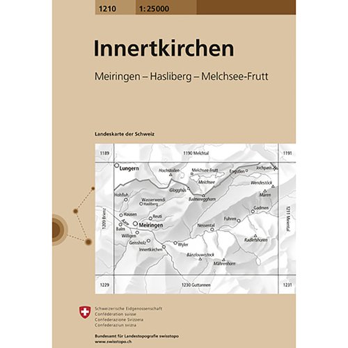 Swisstopo Innertkirchen 1210 Landeskarte 1:25 000