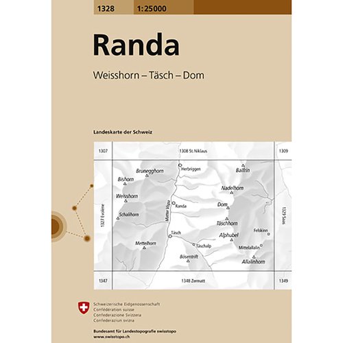 Swisstopo Randa 1328 Landeskarte 1:25 000