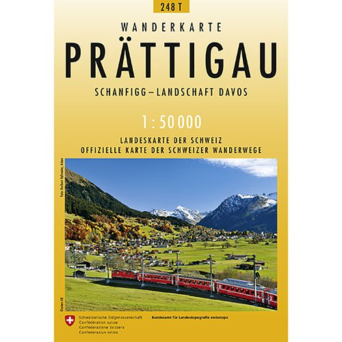 Swisstopo Prättigau 248T Wanderkarte 1:50 000