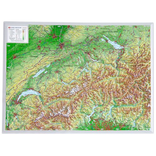 Georelief 3D Reliefkarte Schweiz