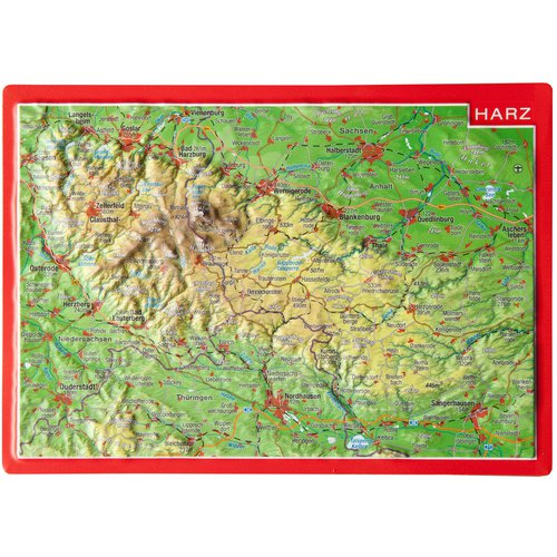 Georelief 3D Reliefpostkarte Harz