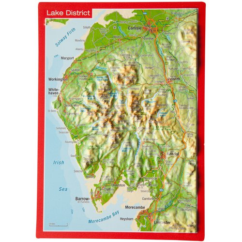 Georelief 3D Reliefpostkarte Lake District