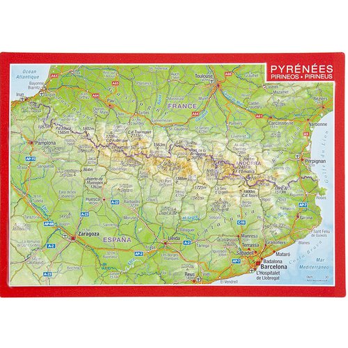 Georelief 3D Reliefpostkarte Pyrenäen