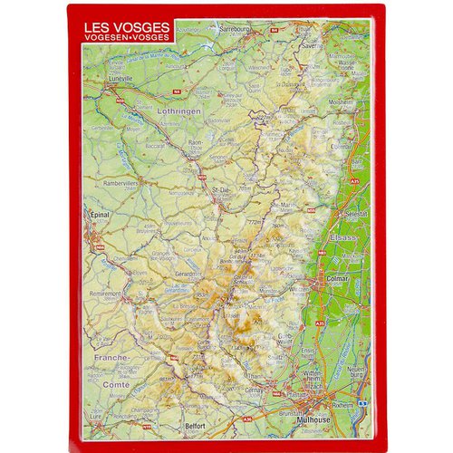 Georelief 3D Reliefpostkarte Vogesen