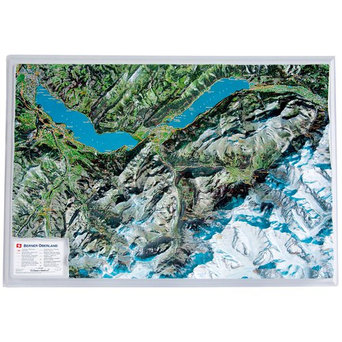 Georelief 3D Reliefkarte Berner Oberland
