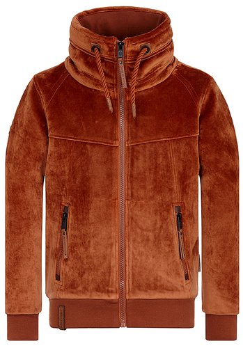 NAKETANO Bumsinator - Fleecejacke für Herren - Braun