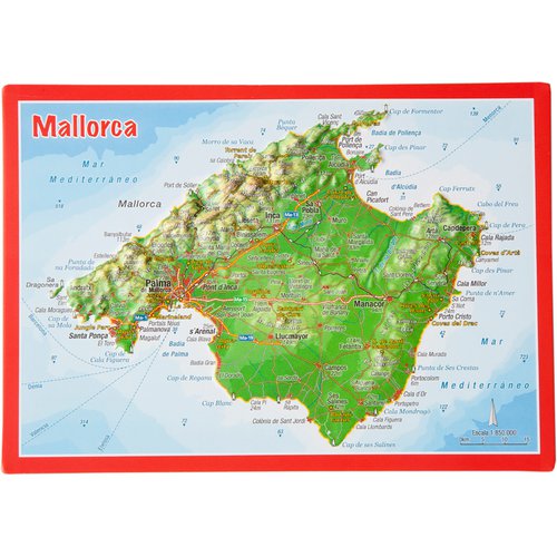 Georelief 3D Reliefpostkarte Mallorca