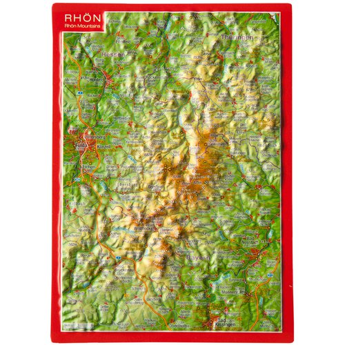 Georelief 3D Reliefpostkarte Rhön