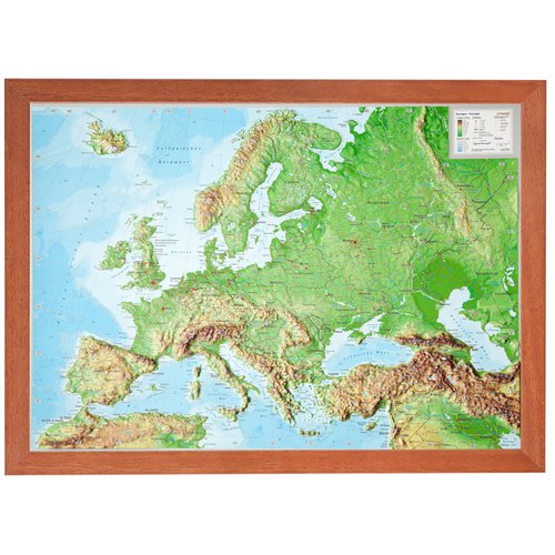 Georelief 3D Reliefkarte Europa