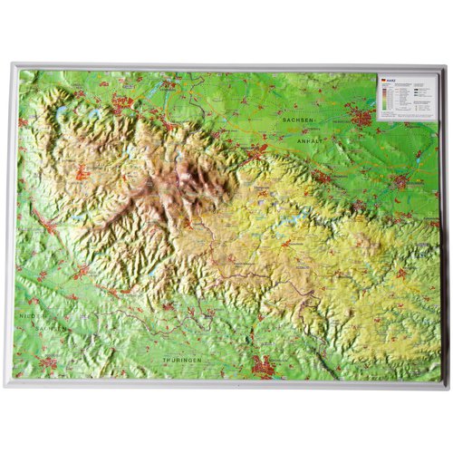 Georelief 3D Reliefkarte Harz