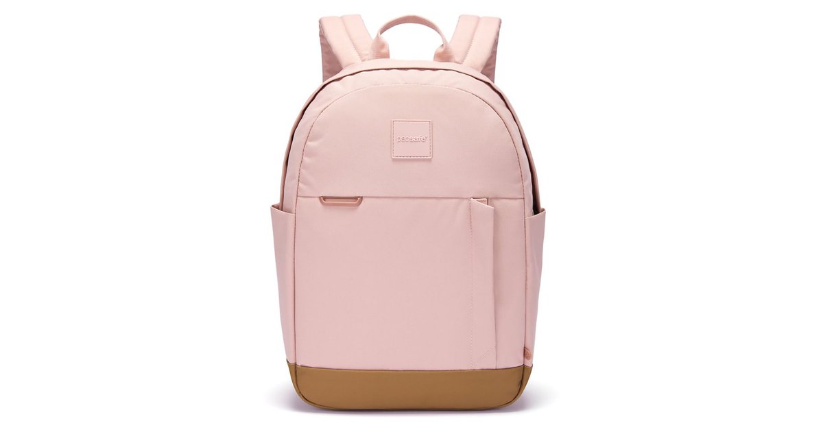 Pacsafe Sac à dos vieux rose brun clair pour femme et homme