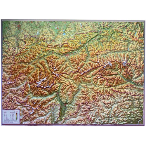 Georelief 3D Reliefkarte Tirol