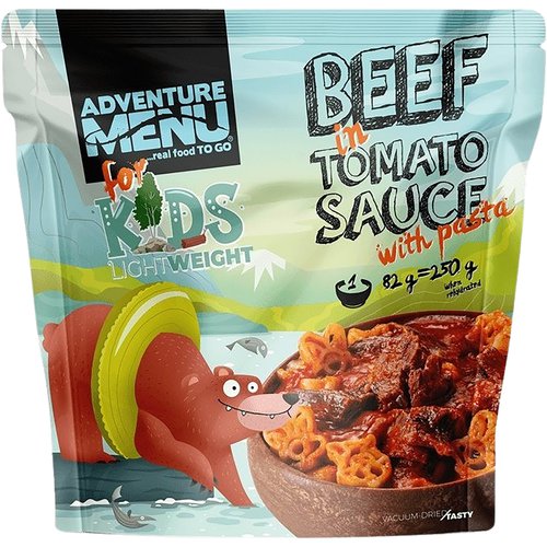 Adventure Menu Kinder Beef in Tomato Sauce mit Pasta