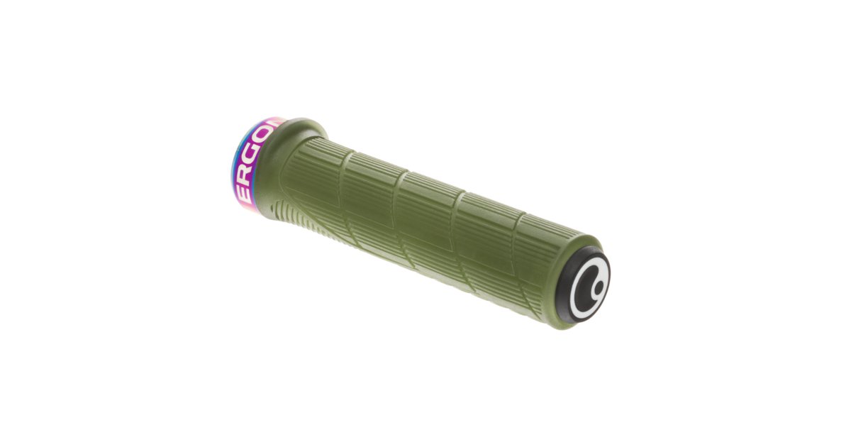 Poignées Vélo Ergon GD1 Evo Factory – Vert Moss, Diamètre 30-32mm, Pour VTT Descente