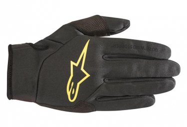 Alpinestars cascade gore windstopper handschuh schwarz   acid yellow