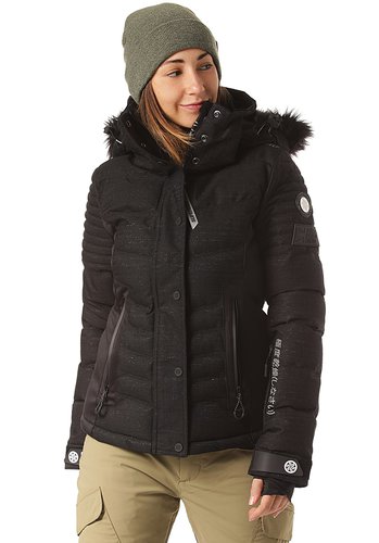 Superdry Luxe Snow Puffer - Skijacke für Damen - Schwarz