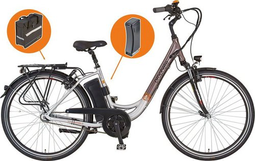 Prophete E-Bike Geniesser pro inkl. Seitentasche, 7 Gang Shimano Nexus  Schaltwerk, Nabenschaltung, Mittelmotor 250 W, (